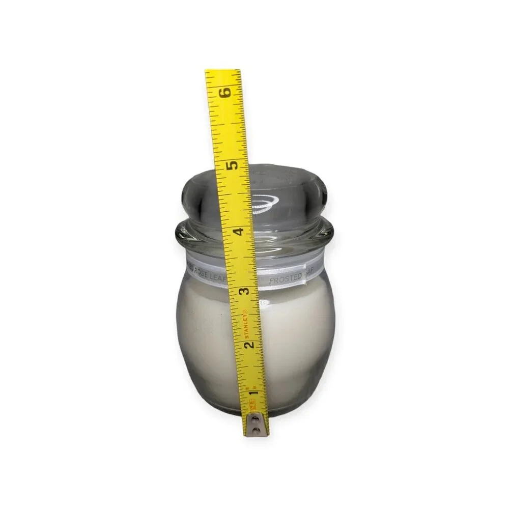 White Barn Candle Co Frosted Rose Leaf Jar Candle 7.5 oz New